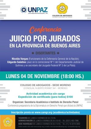 CONFERENCIA JUICIO POR JURADOS